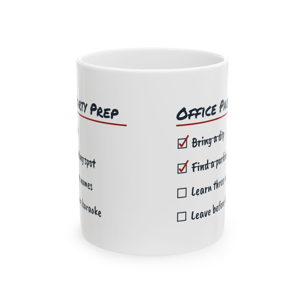 Funny Office Christmas Coffee Mug Office Party Prep Checklist
