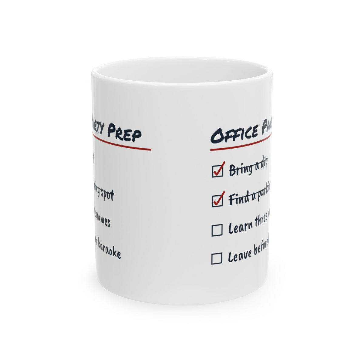 Funny Office Christmas Coffee Mug Office Party Prep Checklist