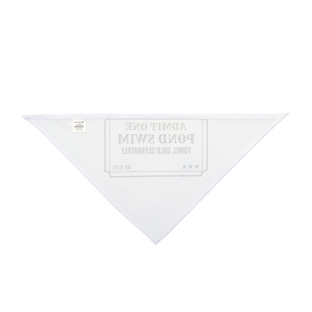 Funny Labrador Dog Bandana Admit One Pond Swim Towel Sold Separately