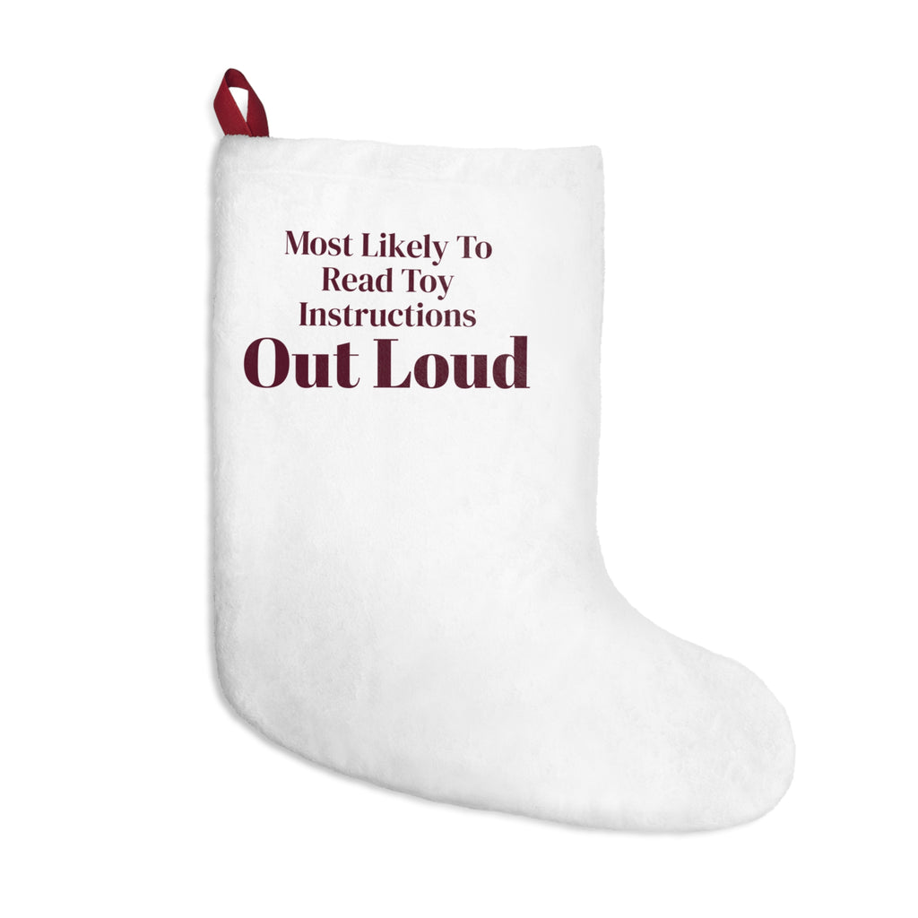 Funny Christmas Stocking Most Likely To Read Toy Instructions