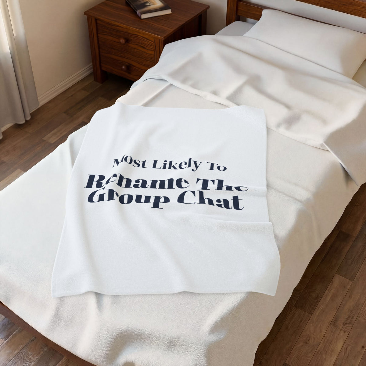 Funny Christmas Throw Blanket Most Likely To Rename The Group Chat Family