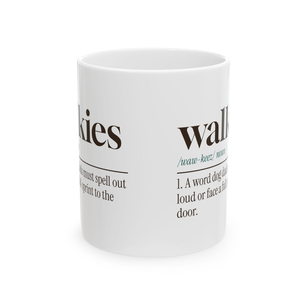 Funny Dog Dad Coffee Mug Walkies Dictionary Definition