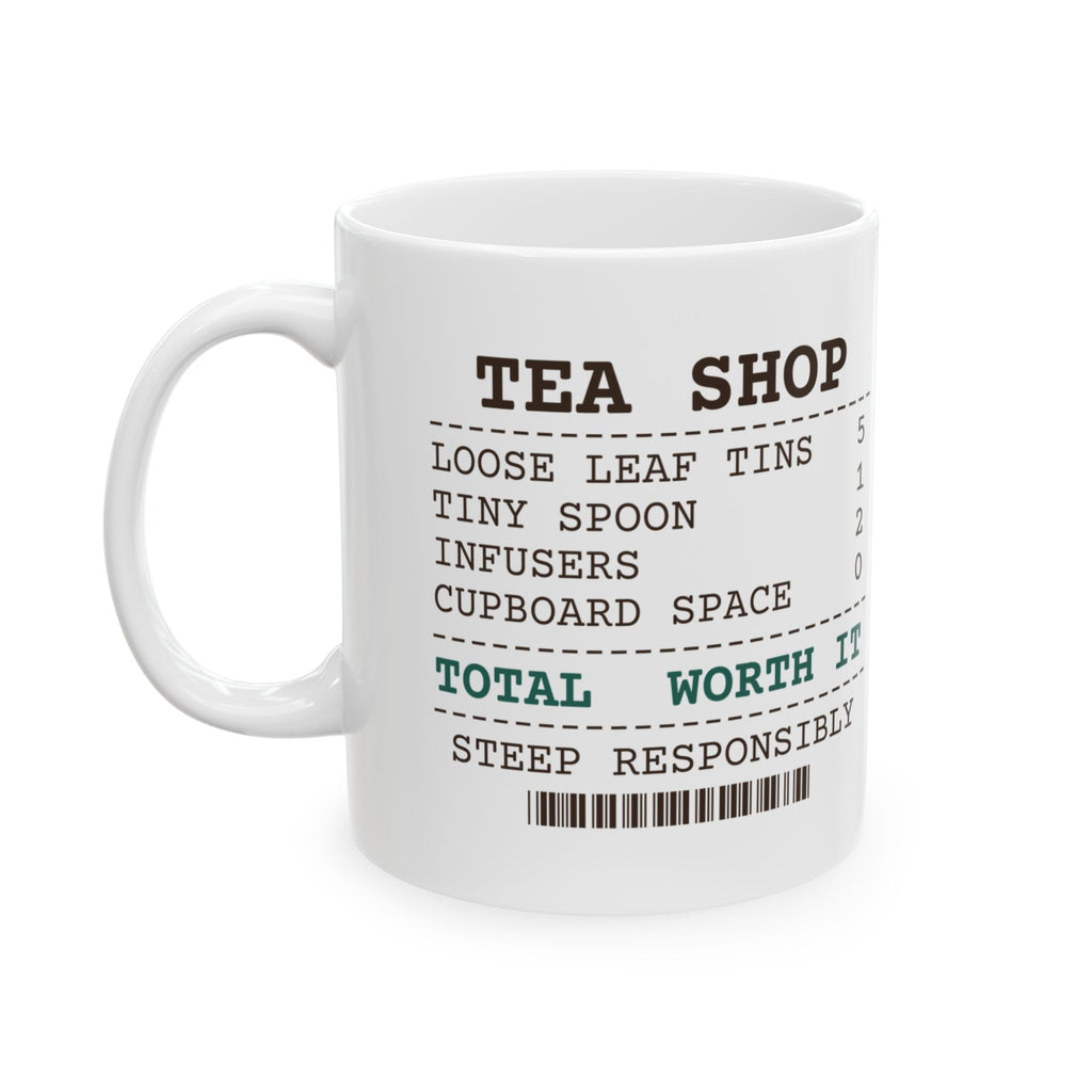 Funny Tea Lover Mug Tea Shop Receipt Loose Leaf