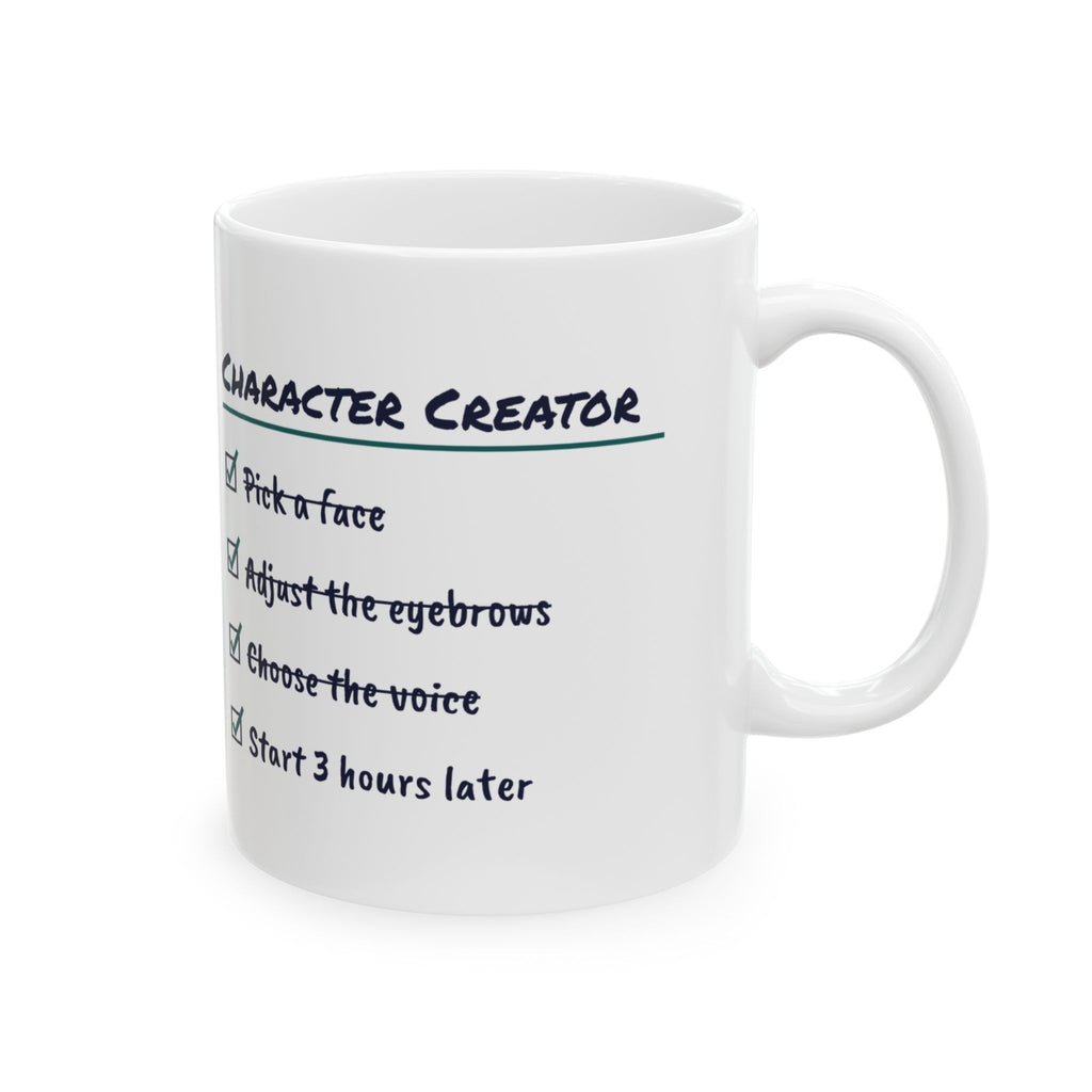 Funny Gamer Coffee Mug Character Creator Checklist For Video Gamers