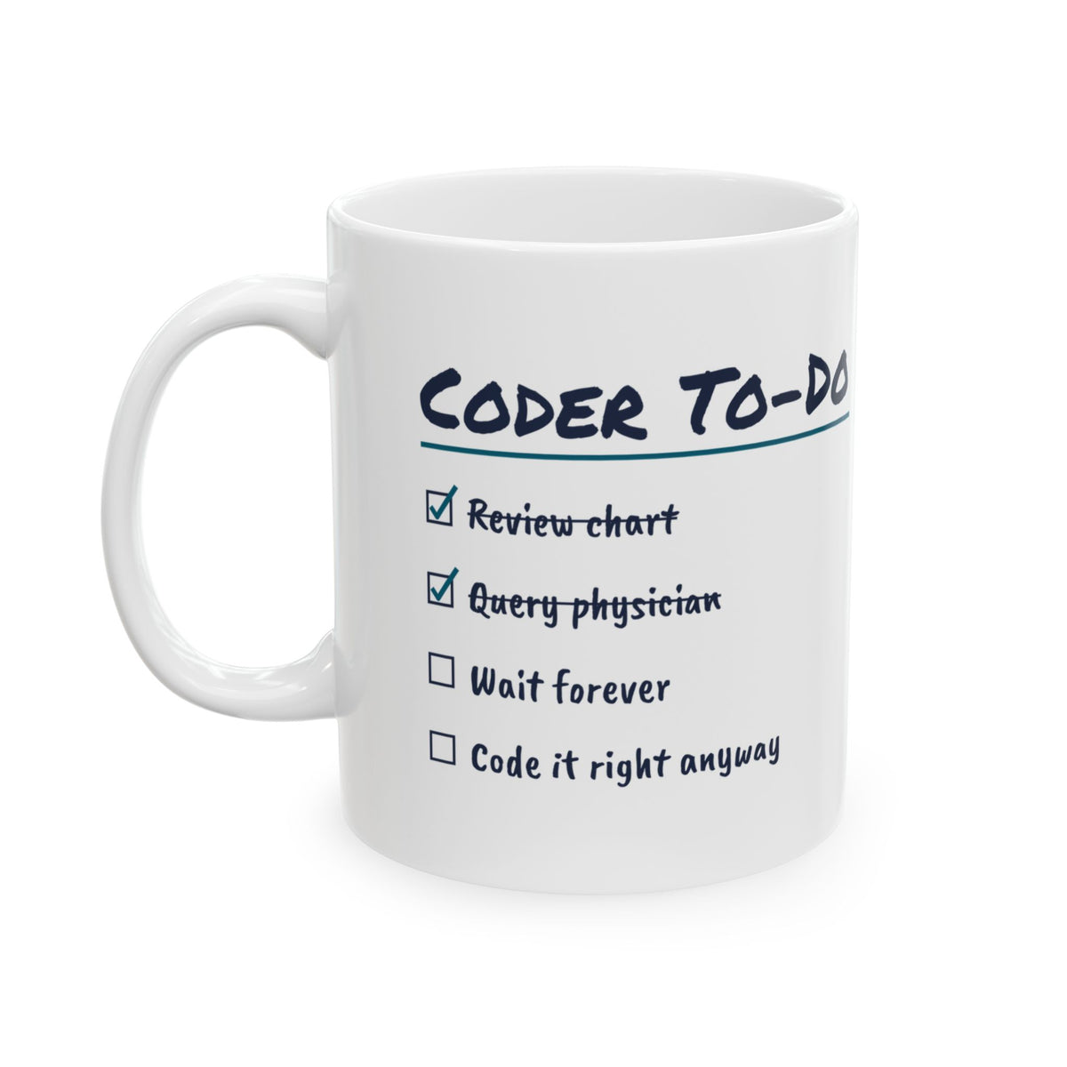 Medical Coder Coffee Mug Code It Right Anyway
