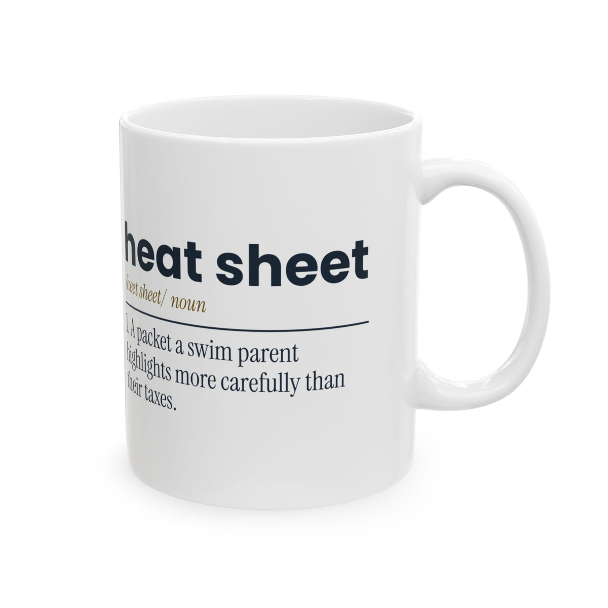 Funny Swim Mom Coffee Mug Heat Sheet Definition For Swim Parents