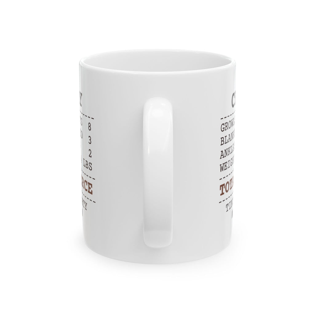 Funny Chihuahua Coffee Mug Growls At Guests 8 Weight Four Pounds