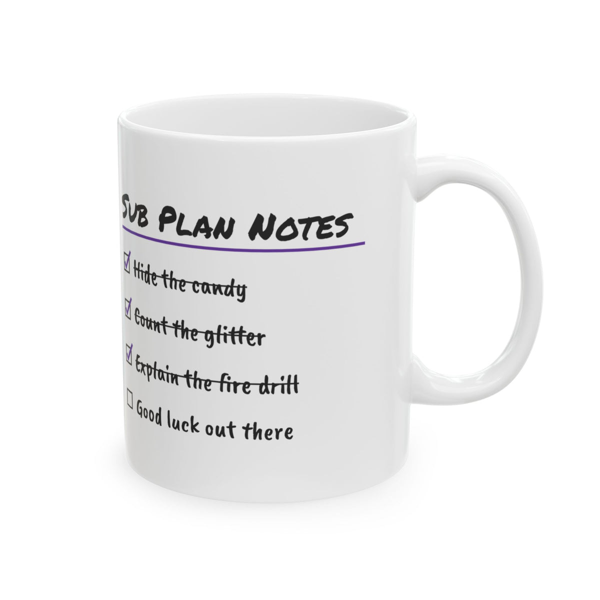 Spooky Teacher Coffee Mug Sub Plan Checklist For Teachers
