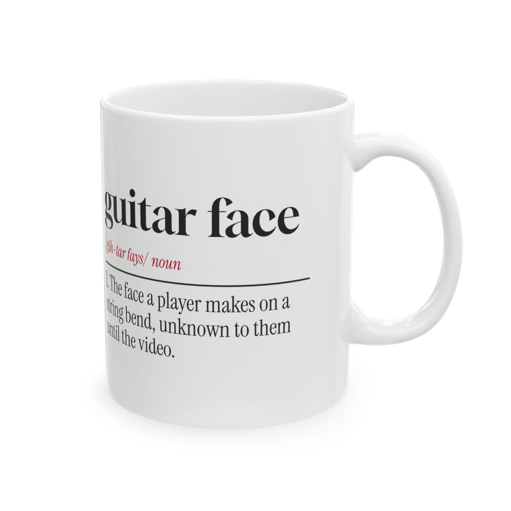 Funny Guitar Player Coffee Mug Guitar Face Definition