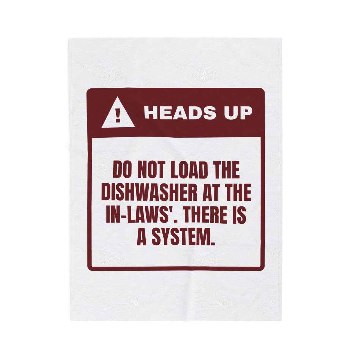 Funny Christmas Throw Blanket In-Law Dishwasher There Is A System
