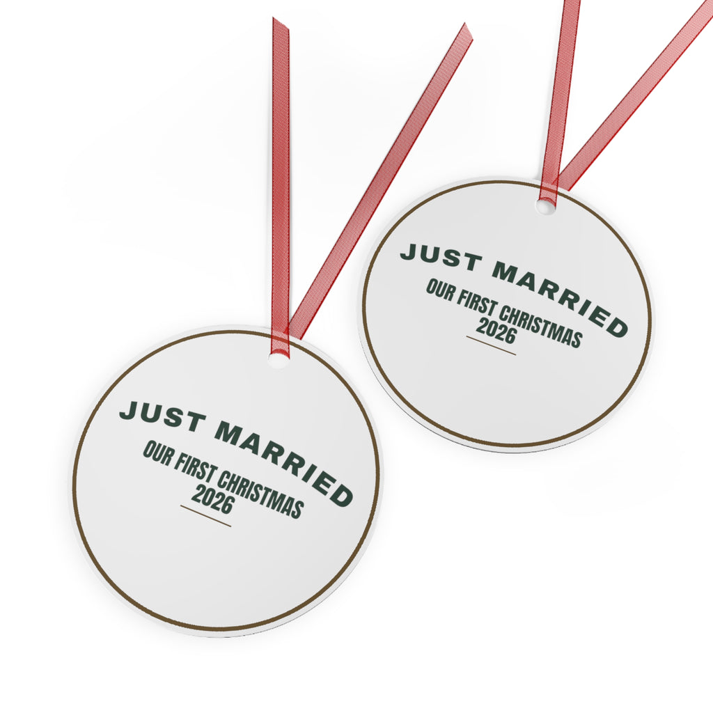Christmas Ornament 2026 Just Married Our First Christmas