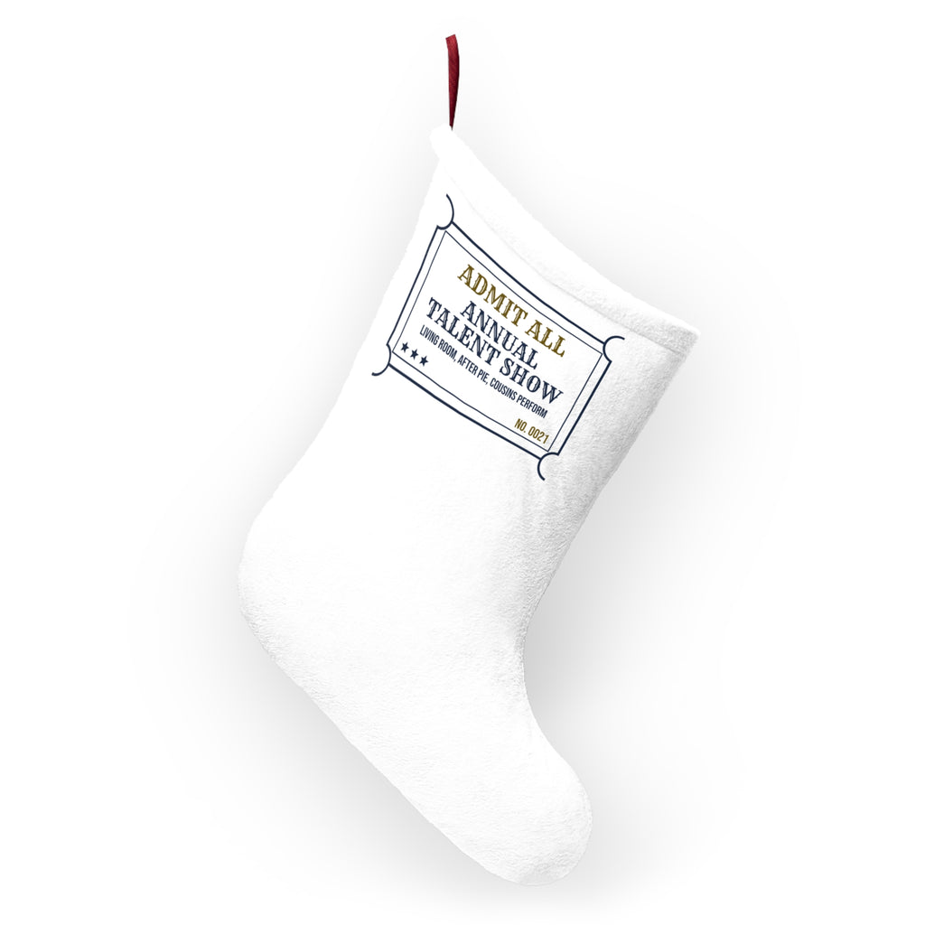 Funny Family Christmas Stocking Annual Talent Show Ticket