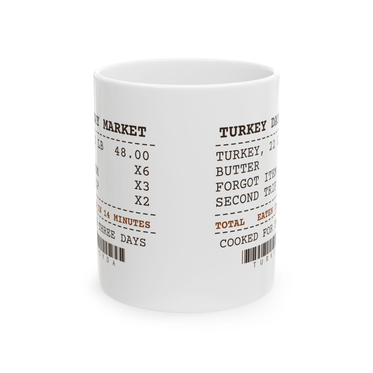Funny Thanksgiving Host Coffee Mug Cooked Three Days Eaten In 14 Minutes