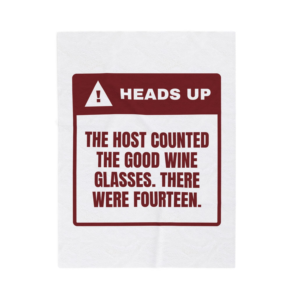 Funny Christmas Throw Blanket Host Counted The Glasses Warning For Hosts