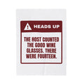 Funny Christmas Throw Blanket Host Counted The Glasses Warning For Hosts