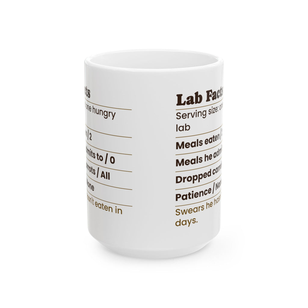 Funny Labrador Coffee Mug Lab Facts Meals He Admits To Zero
