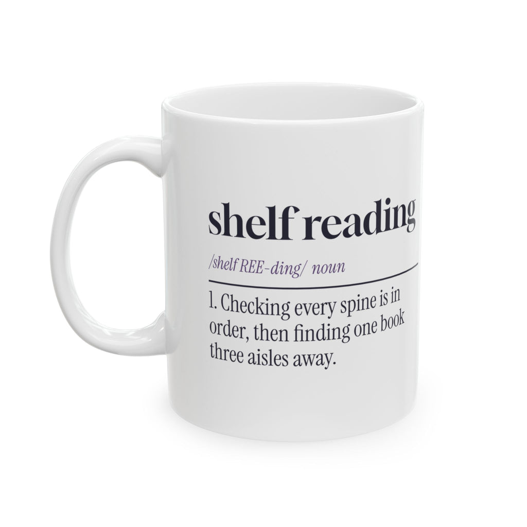 Funny Librarian Coffee Mug Shelf Reading Dictionary Definition