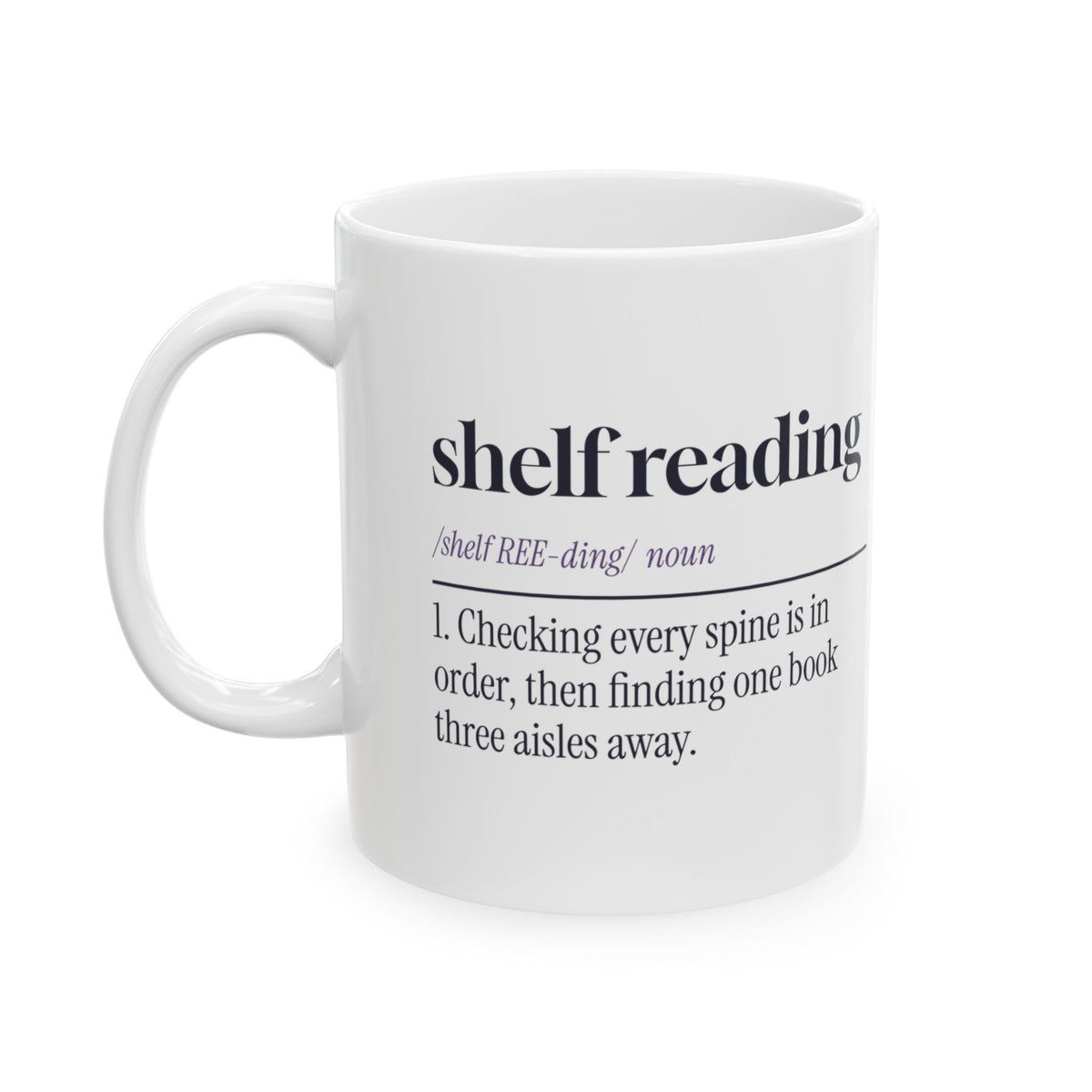 Funny Librarian Coffee Mug Shelf Reading Dictionary Definition