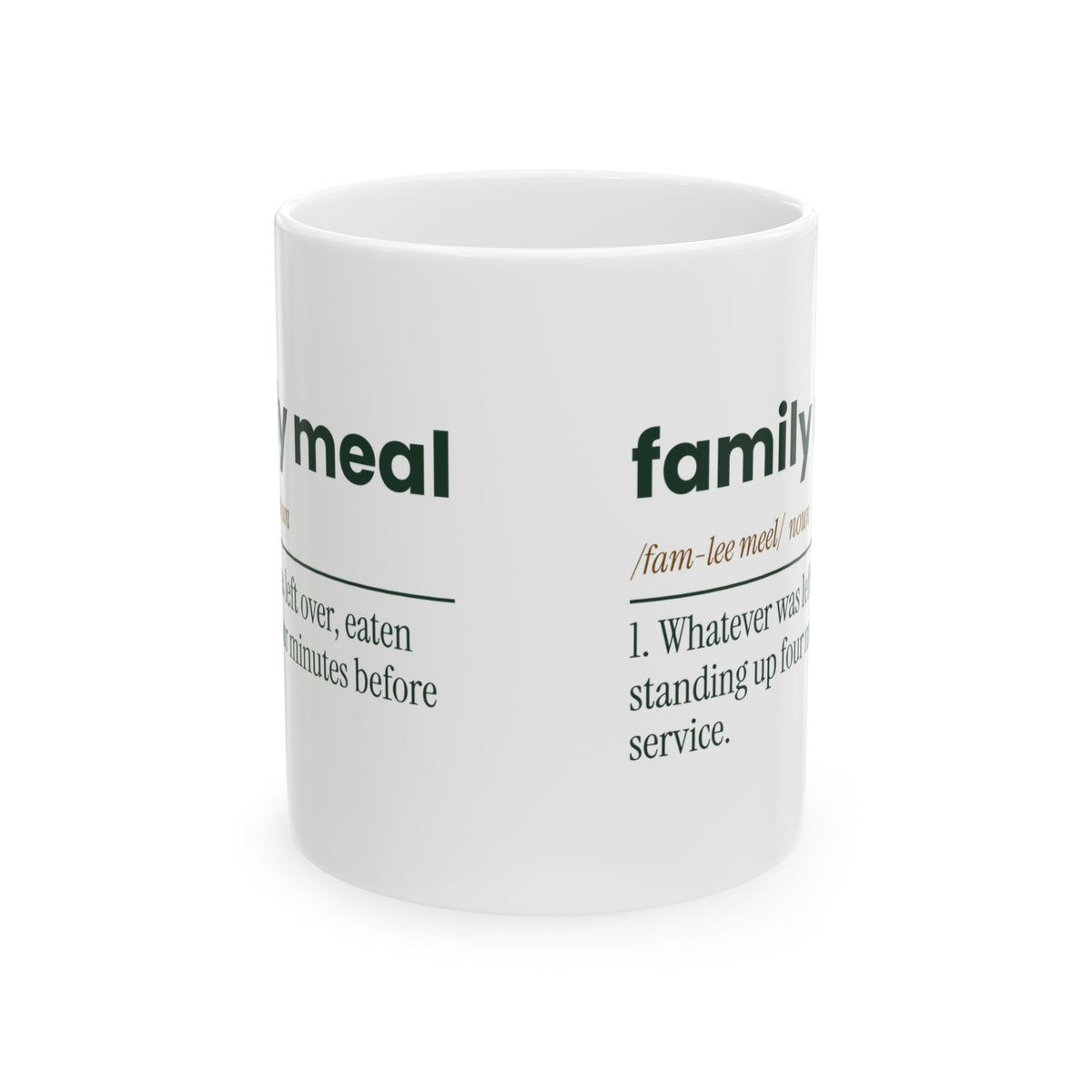 Funny Chef Coffee Mug Family Meal Dictionary Definition For Cooks