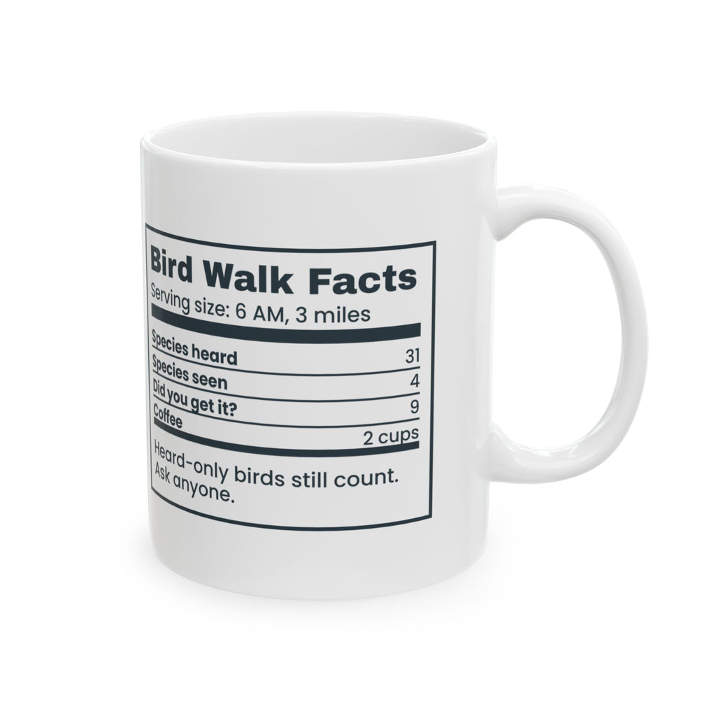 Funny Birdwatching Coffee Mug Bird Walk Facts Species Heard