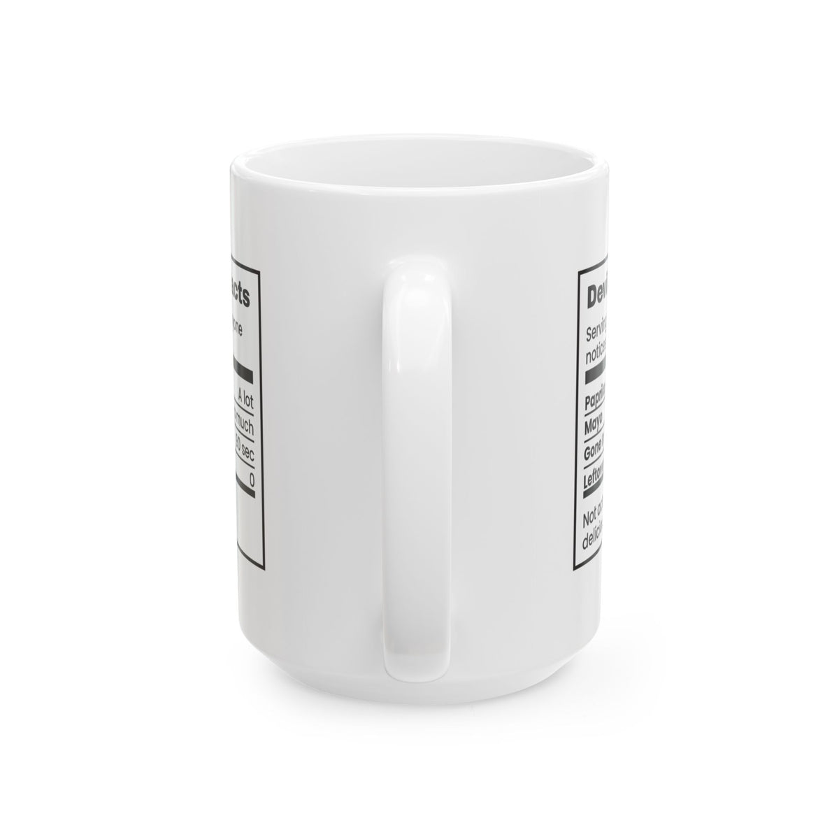 Funny Deviled Egg Coffee Mug Nutrition Facts For Brunch