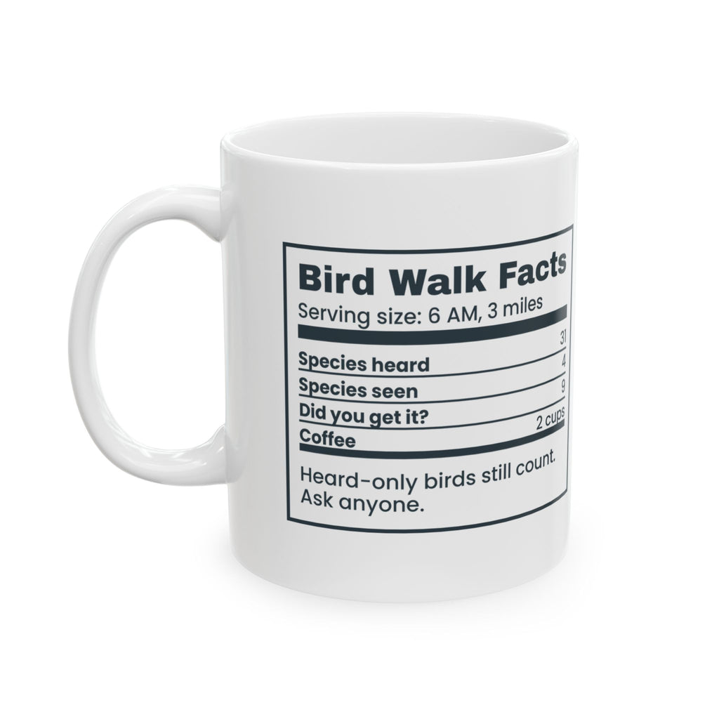 Funny Birdwatching Coffee Mug Bird Walk Facts Species Heard