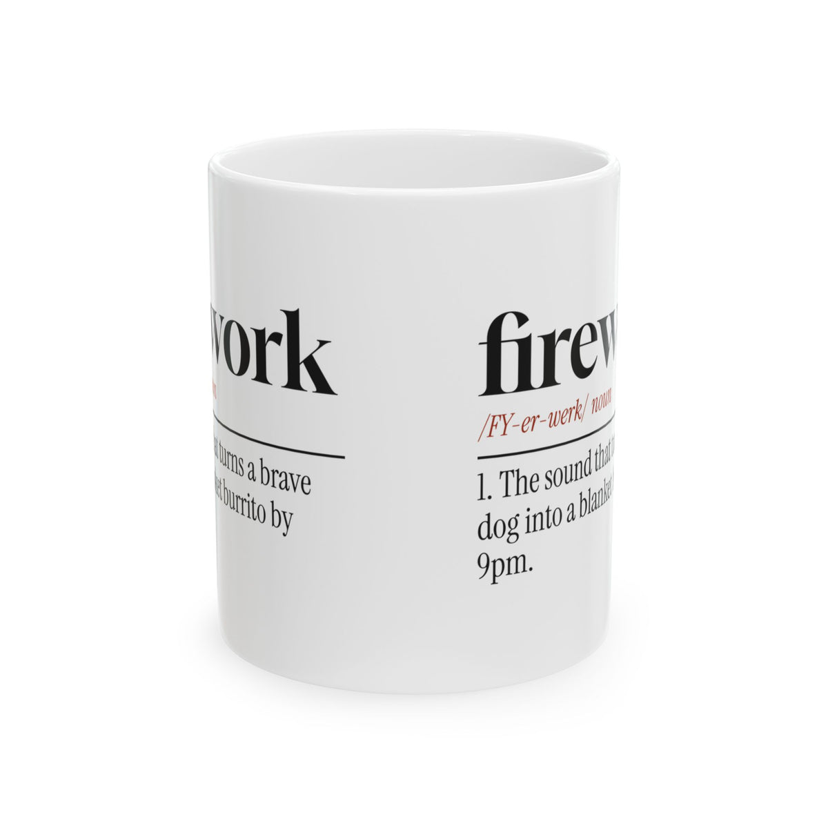 Funny Fireworks Dog Coffee Mug Blanket Burrito For Dog Owners