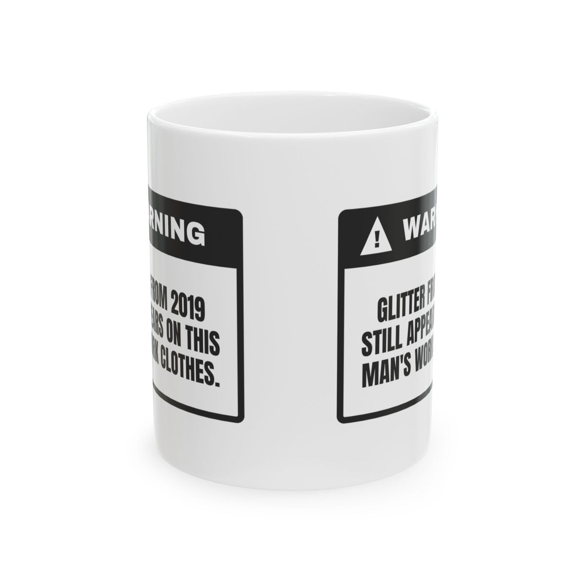 Glitter Hazard Warning Mug For Girl Dad