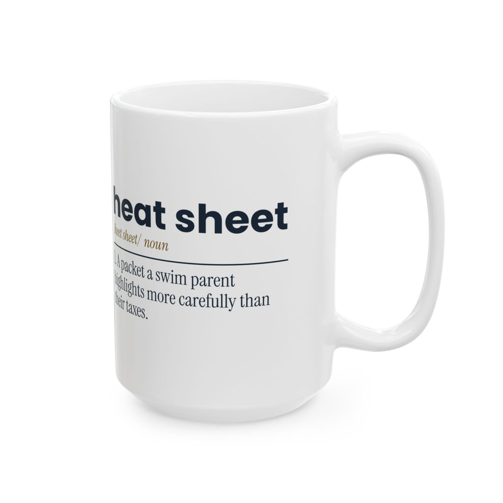 Funny Swim Mom Coffee Mug Heat Sheet Definition For Swim Parents