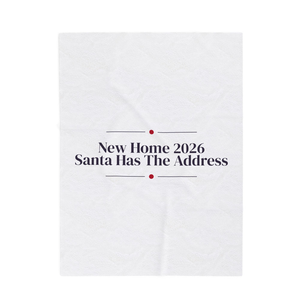 First Christmas In New Home 2026 Throw Blanket Santa Has The Address