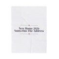 First Christmas In New Home 2026 Throw Blanket Santa Has The Address