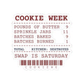Funny Christmas Baking Sticker Cookie Week Receipt For Bakers