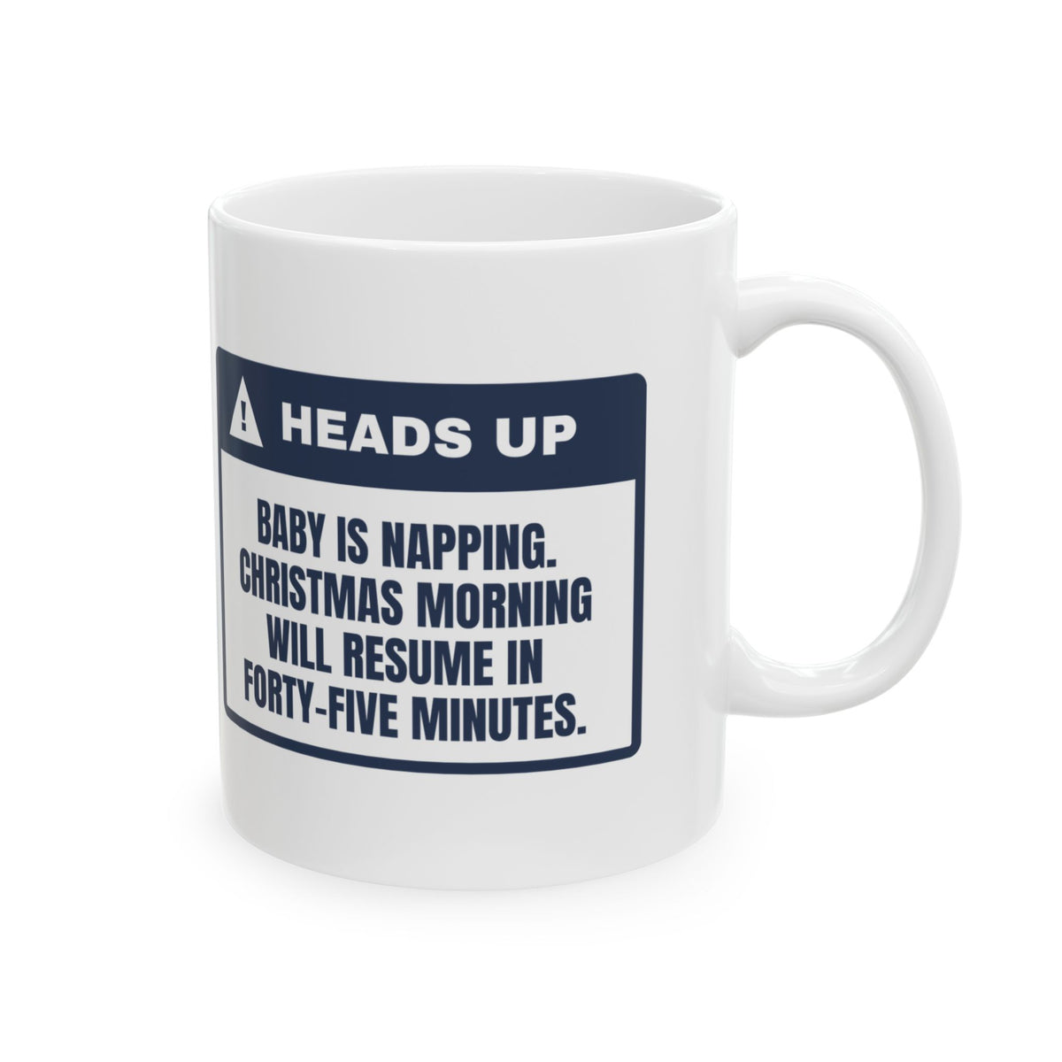 Funny Baby's First Christmas Coffee Mug Baby Is Napping Christmas Resumes