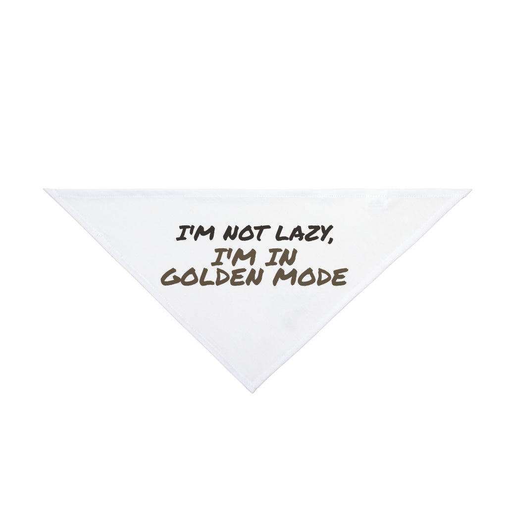 Funny Golden Retriever Dog Bandana "I'm Not Lazy I'm In Golden Mode" Dog