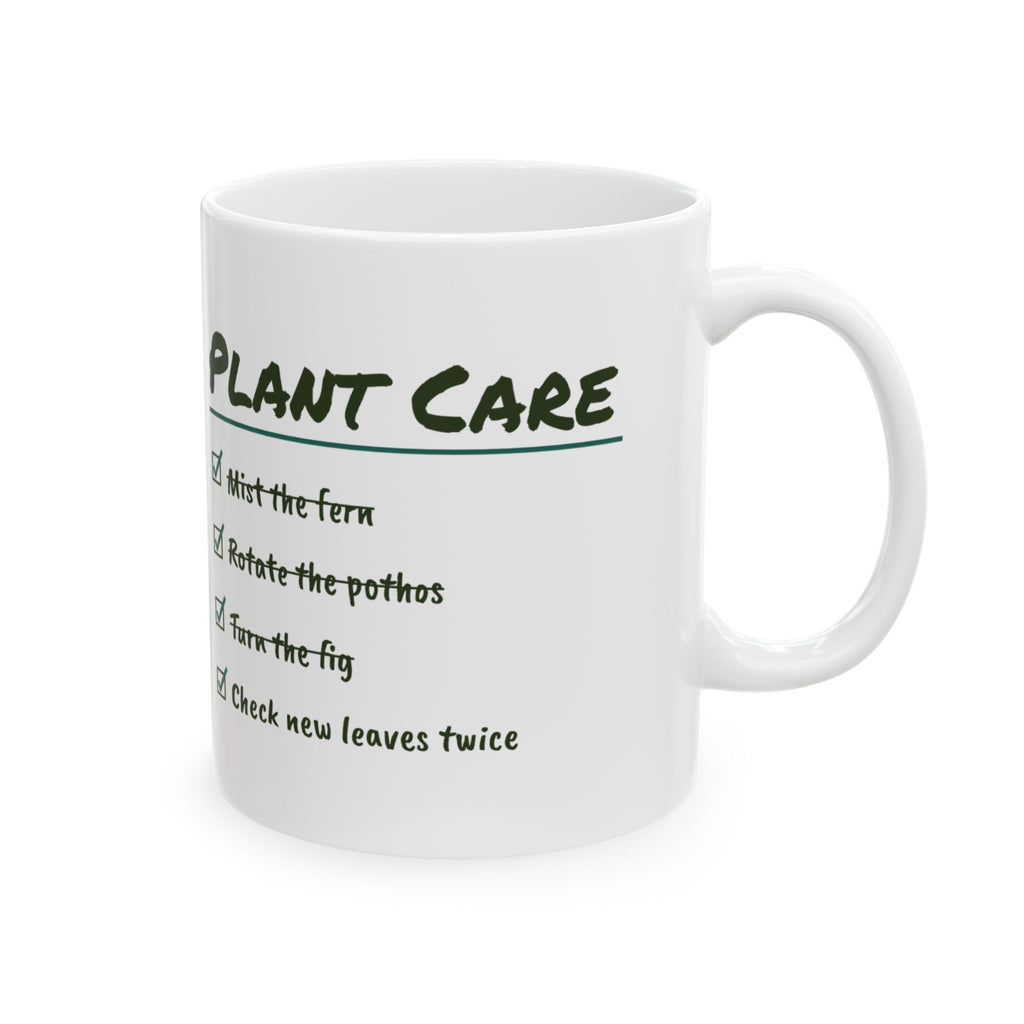 Funny Plant Lover Coffee Mug Plant Care Checklist