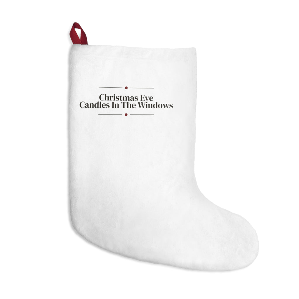 Cozy Christmas Stocking Christmas Eve Candles In The Windows
