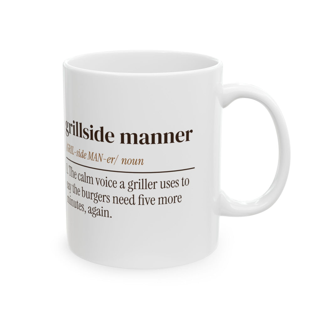 Funny Grilling Coffee Mug Grillside Manner Definition For Grillers