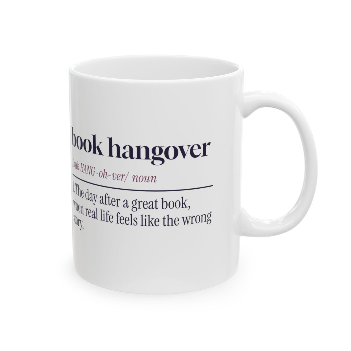 Book Lover Coffee Mug Book Hangover Dictionary Definition