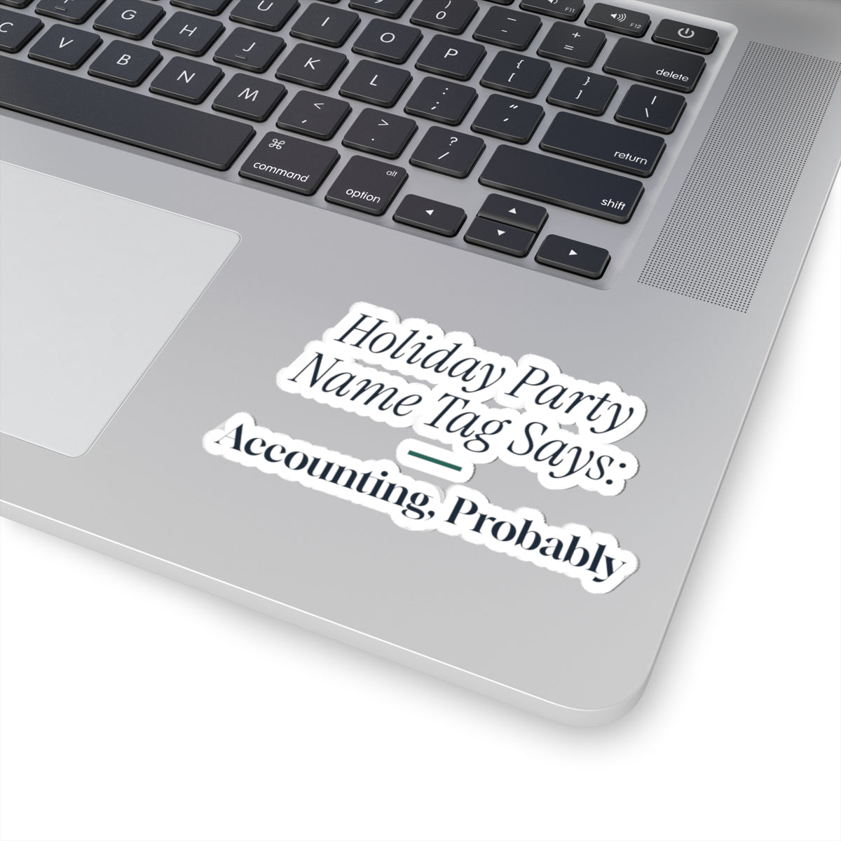 Funny Office Christmas Sticker Holiday Party Name Tag Accounting
