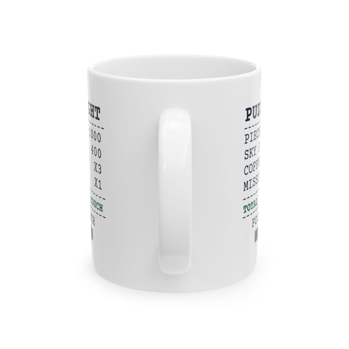 Funny Jigsaw Puzzle Coffee Mug Missing Piece Under The Couch