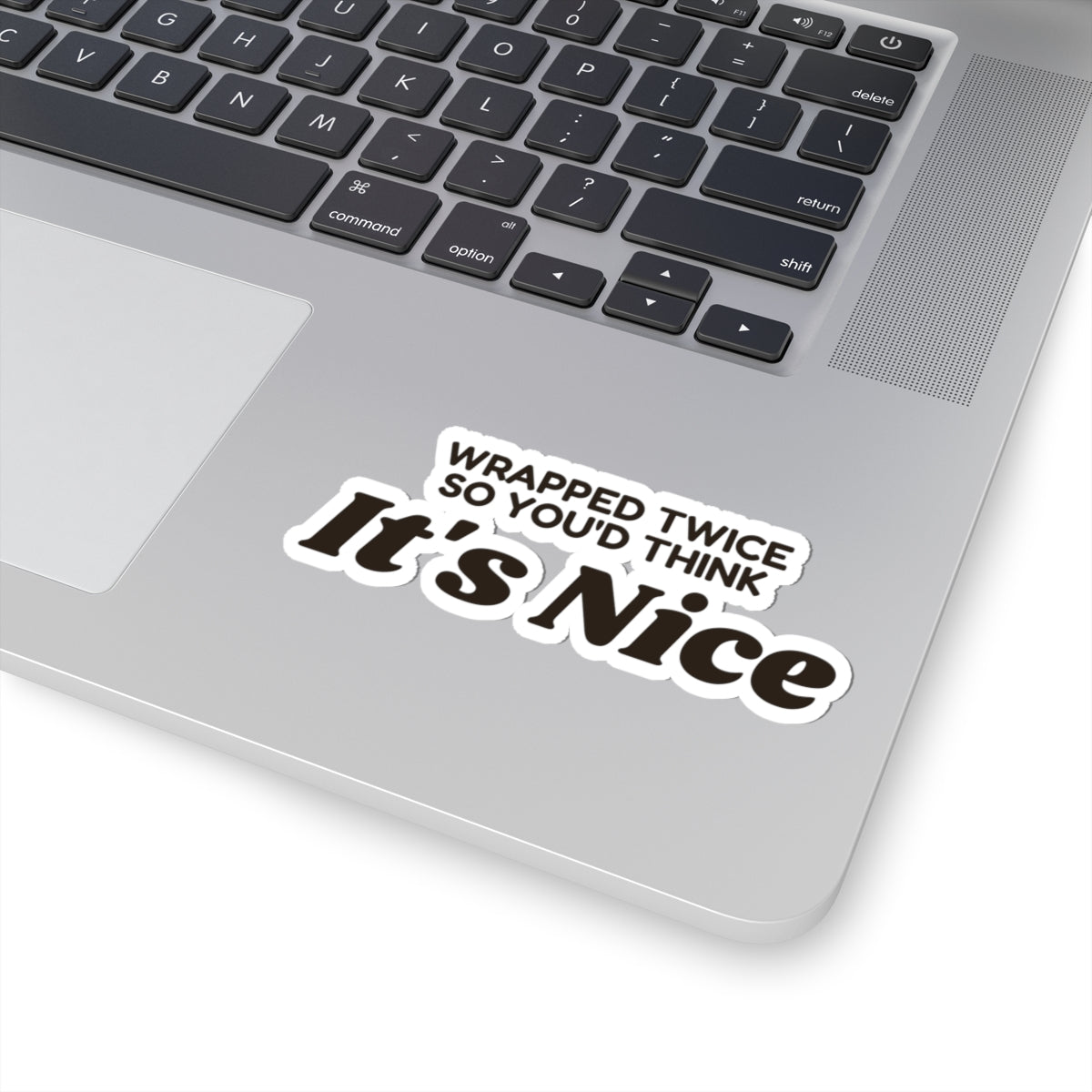 Funny White Elephant Sticker Wrapped Twice So You'd Think Its Nice