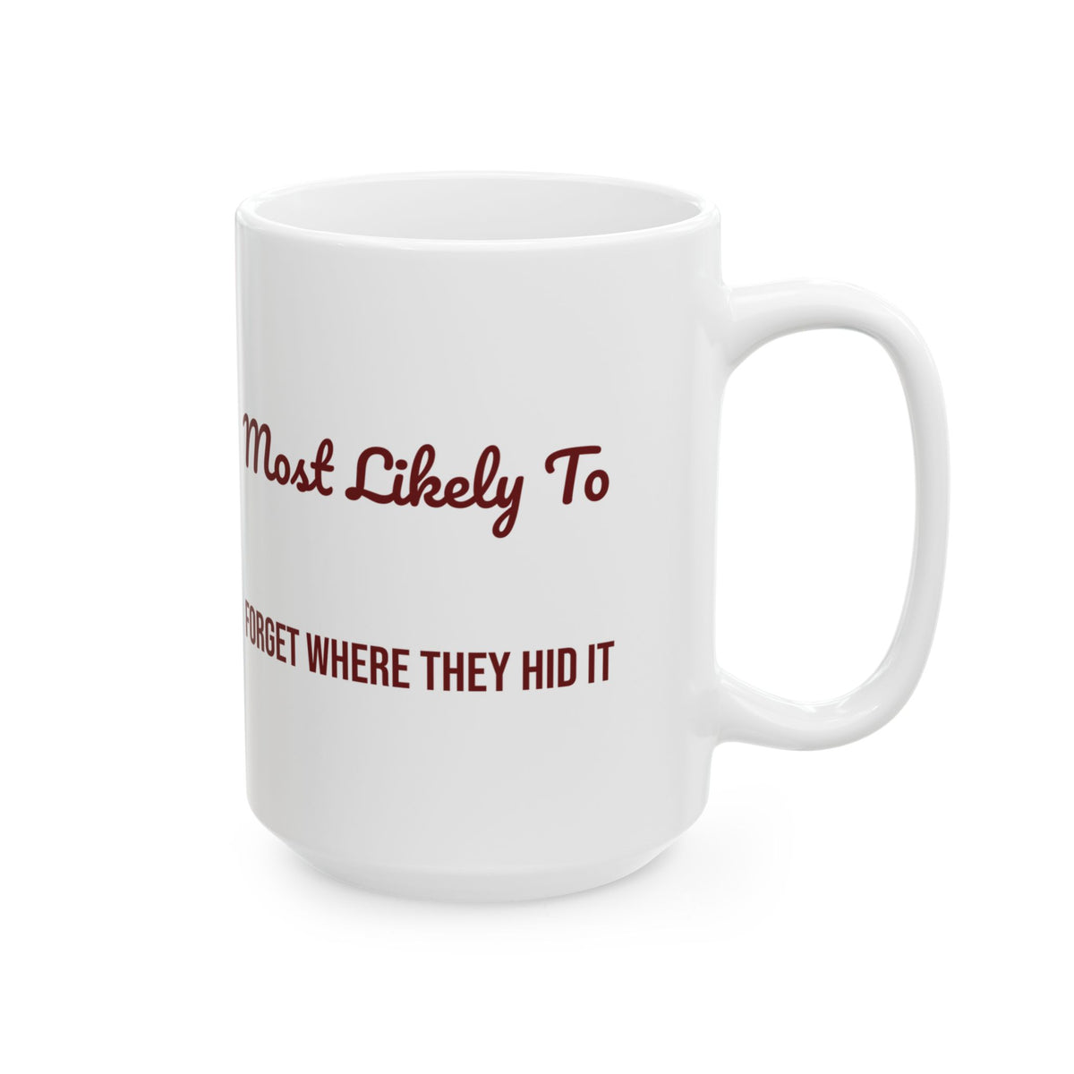 Funny Christmas Family Coffee Mug Most Likely To Forget Where They Hid It