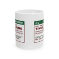 Funny Ugly Sweater Coffee Mug Tinsel 200mg Prescription Label