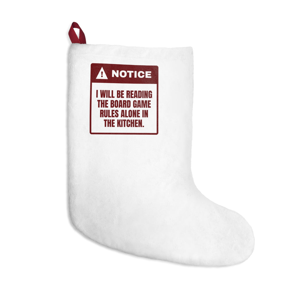 Funny Christmas Stocking Reading The Game Rules Alone For