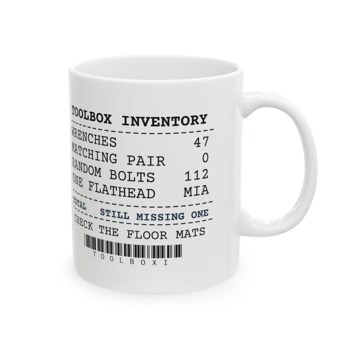 Toolbox Inventory Coffee Mug Still Missing One