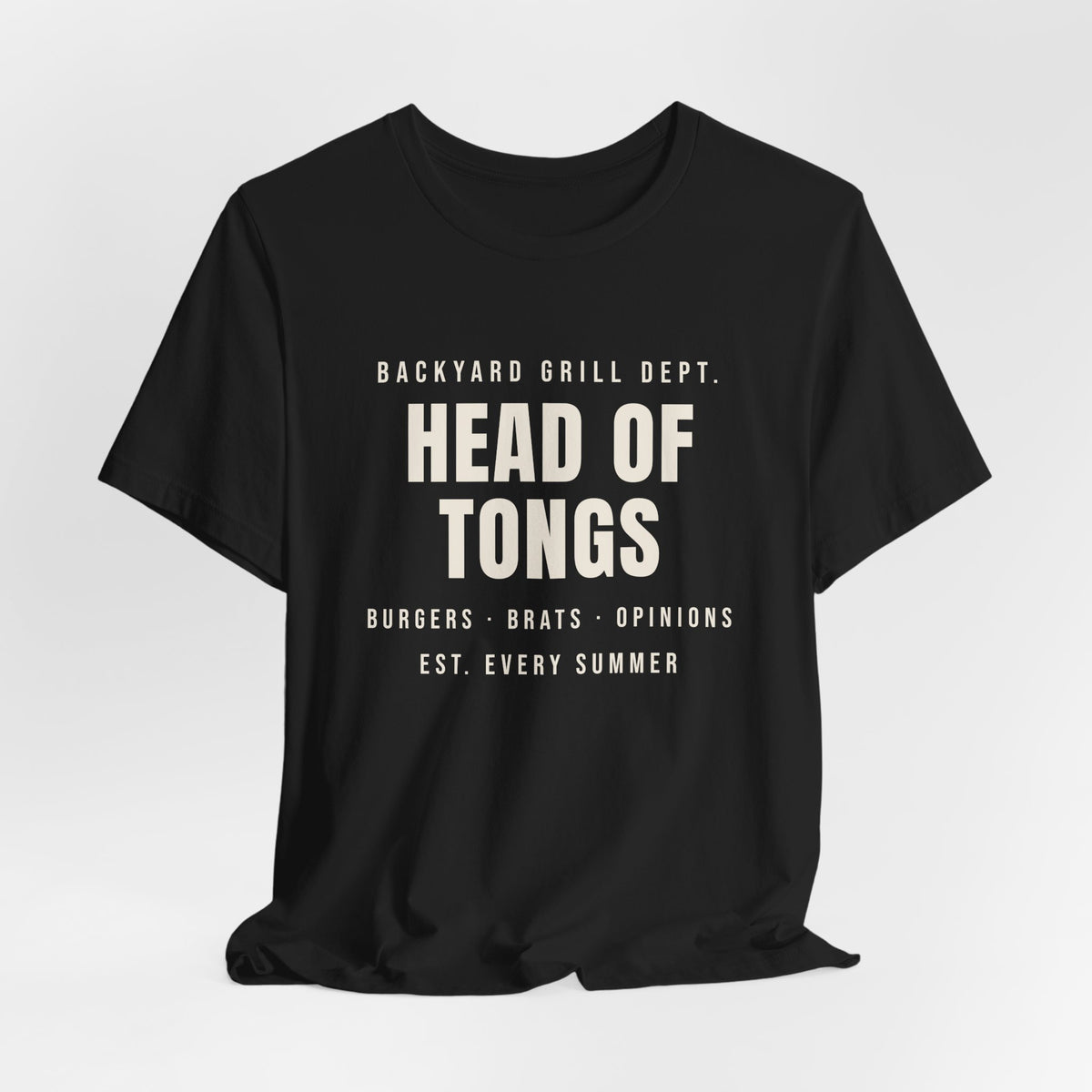 Funny Grill Dad Shirt Head Of Tongs Backyard BBQ