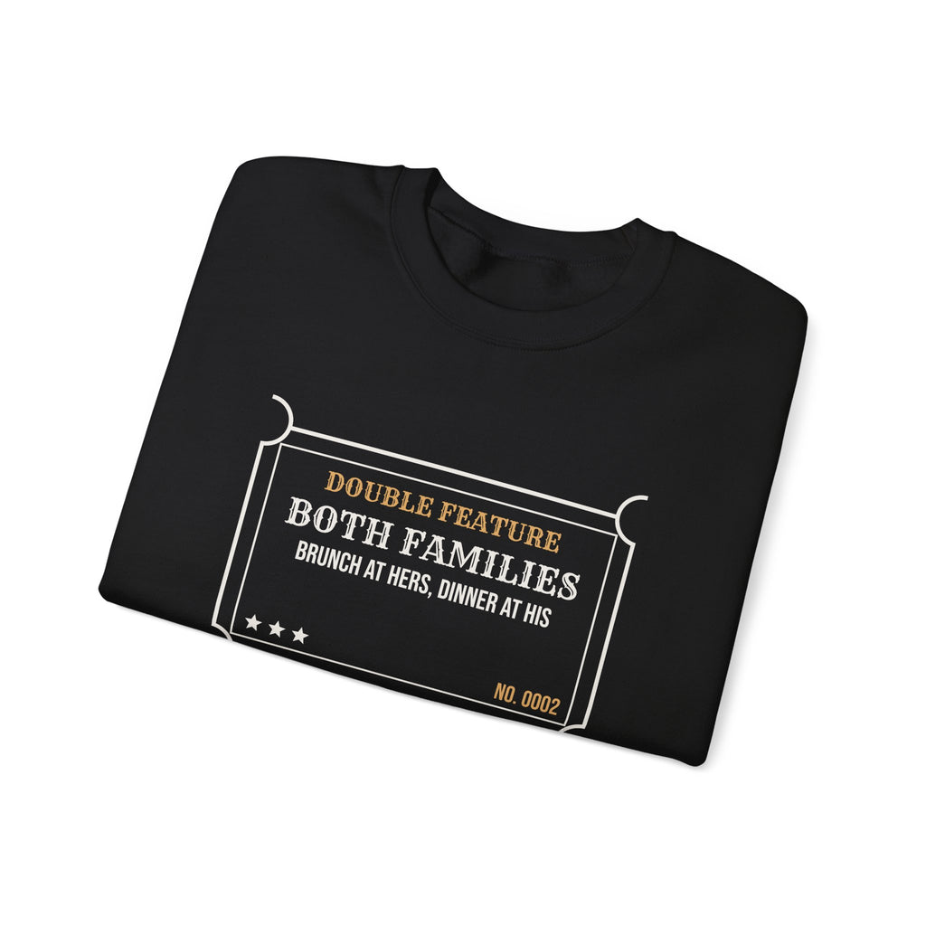 Funny Christmas In-Laws Sweatshirt Double Feature Both Families One Day