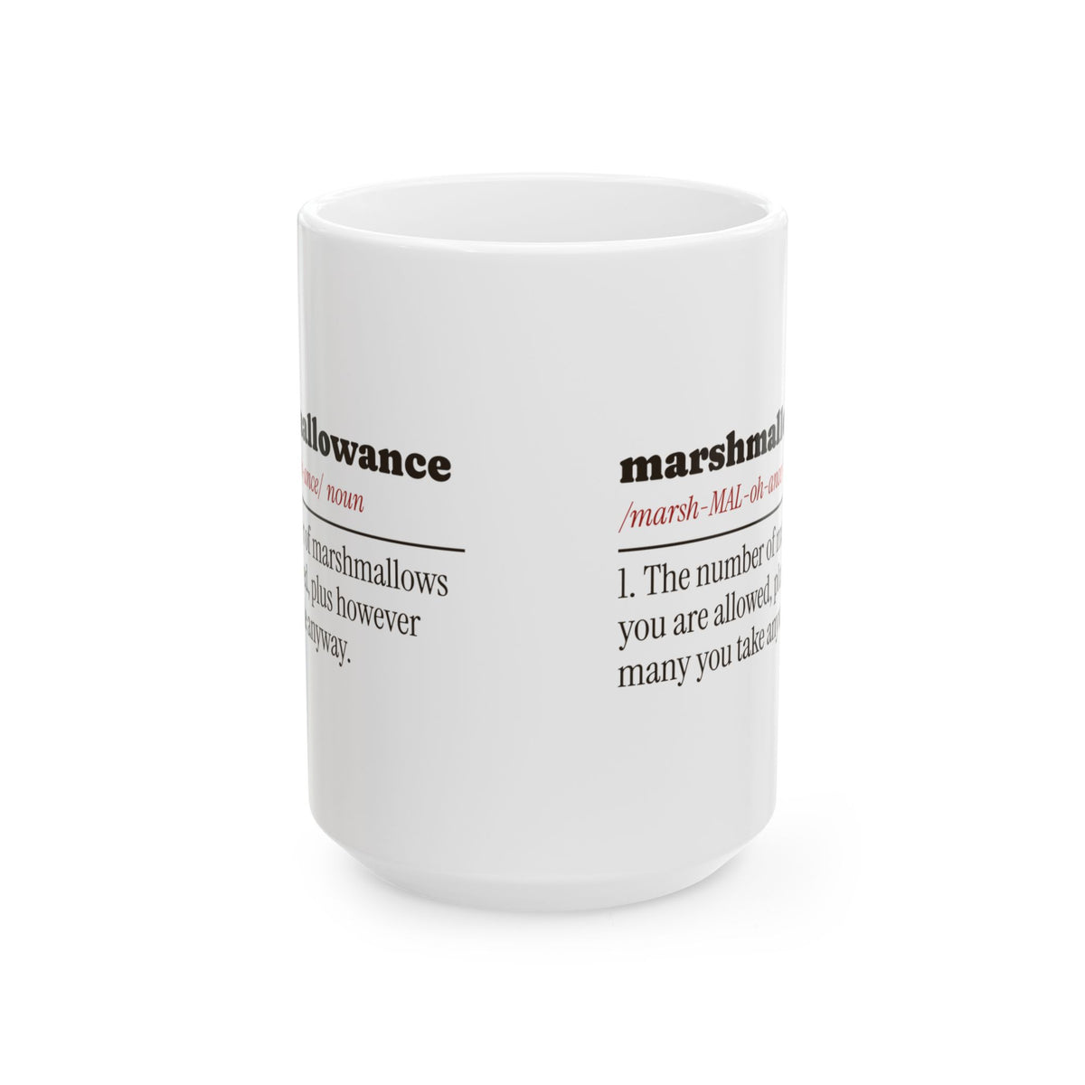 Funny Hot Cocoa Coffee Mug Marshmallowance Definition For Cocoa Fans