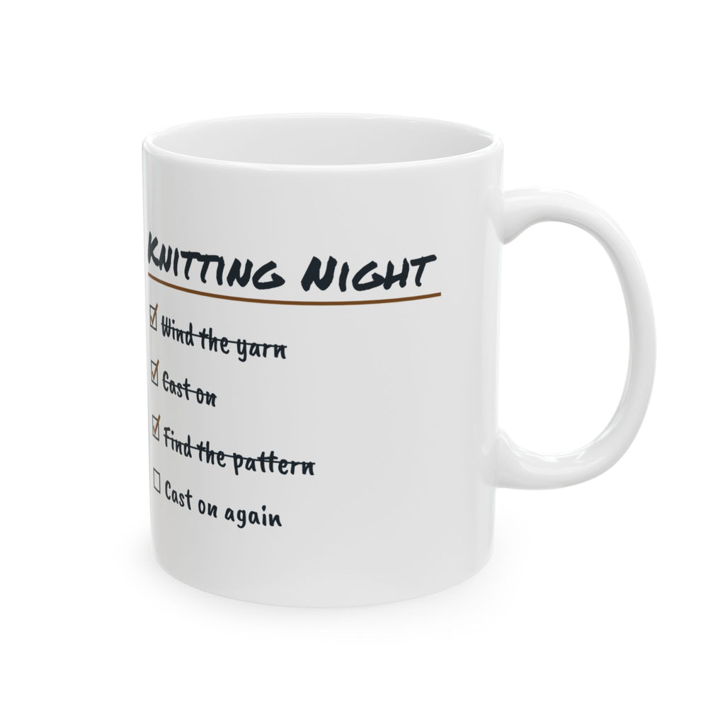 Funny Knitting Mug Find The Pattern Cast On Again Checklist For Knitters