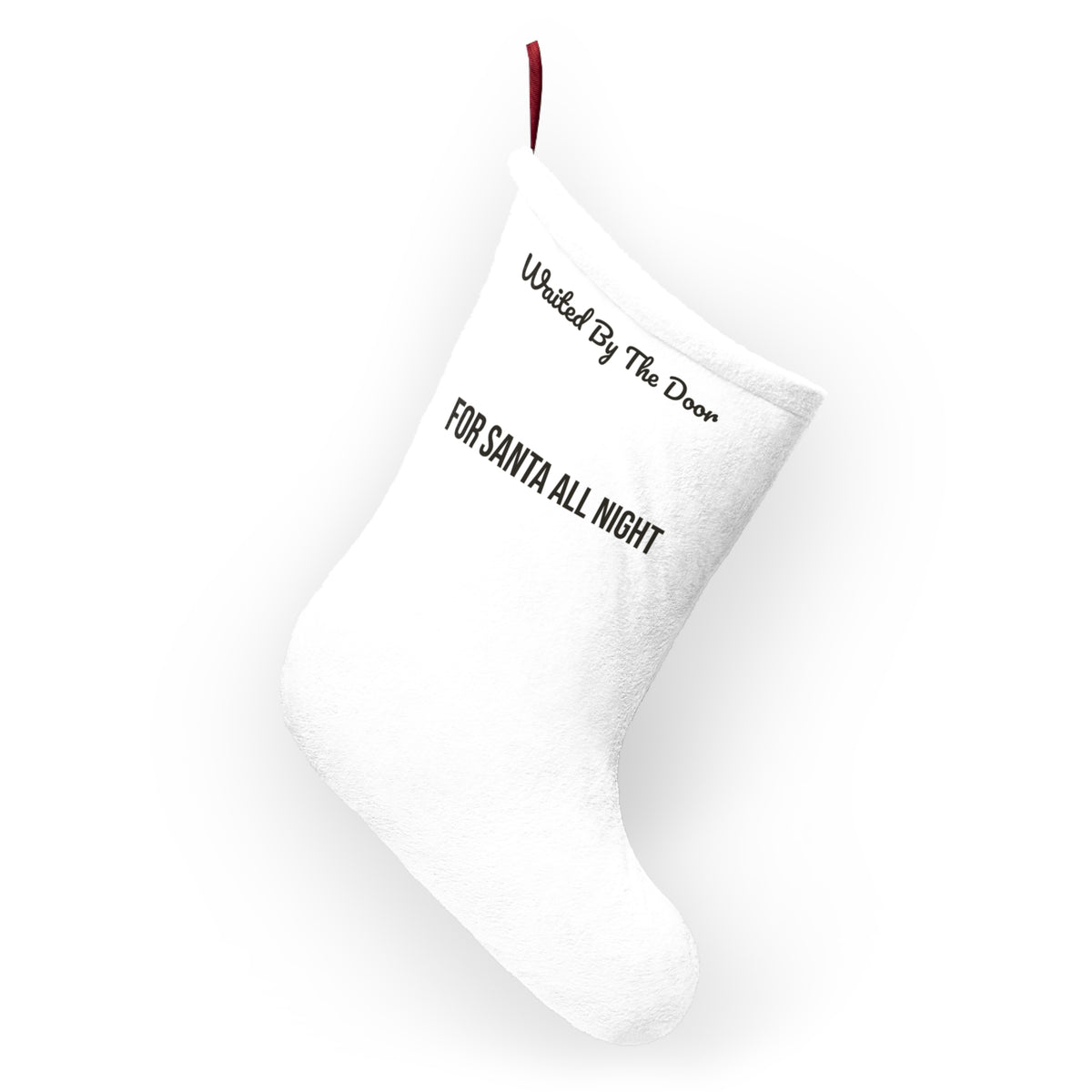 Christmas Dog Christmas Stocking Waited By The Door For Santa For Dog